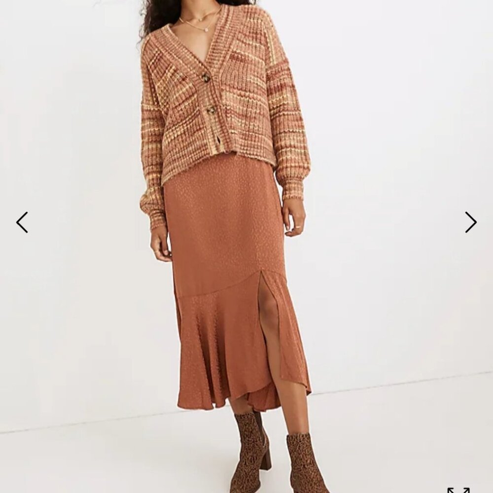 Madewell flounce hem midi skirt NWT